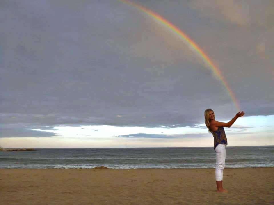 Lindsay with her detour rainbow