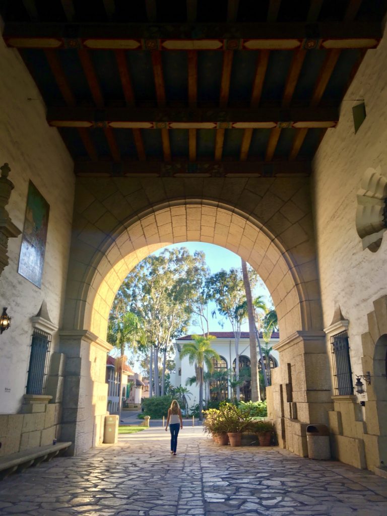 Lindsay at the Santa Barbara Courthouse