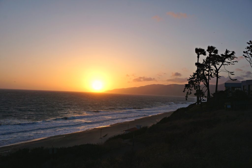 Sunset at Point Dume Beach in Malibu California