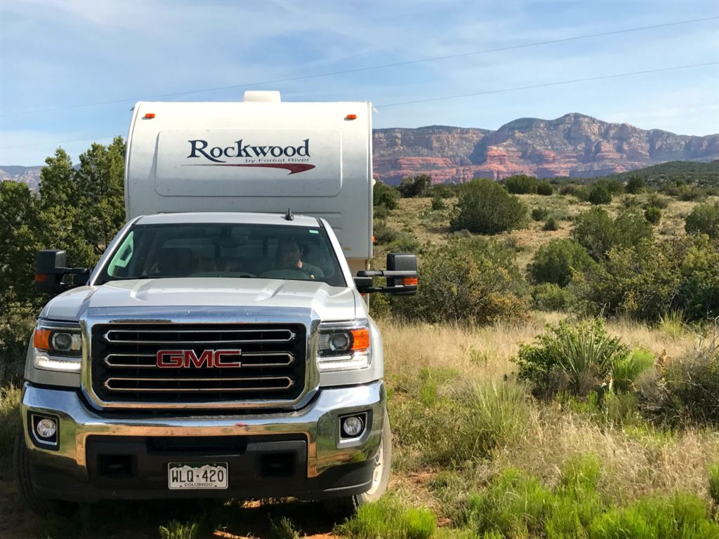 free boondocking site on Loy Butte Road in Sedona, AZ