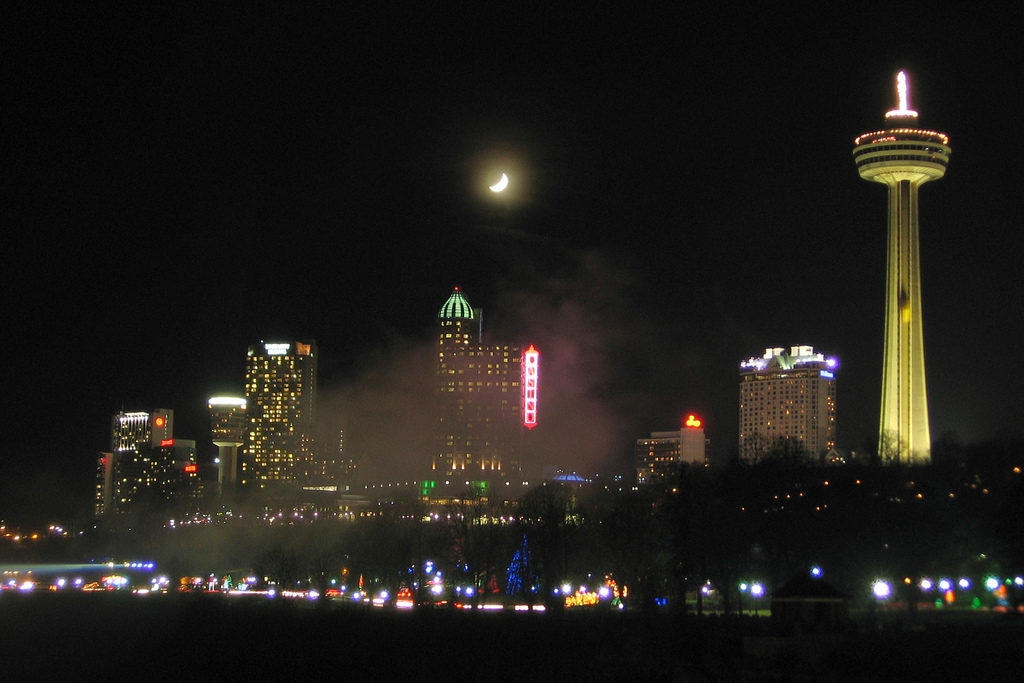 Niagara Falls at night