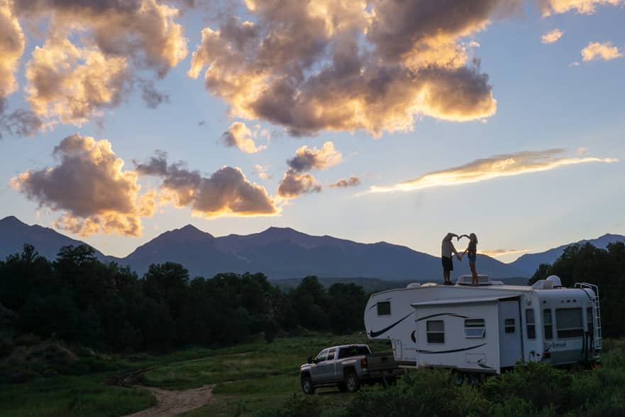 Full time RVers boondocking in Colorado 