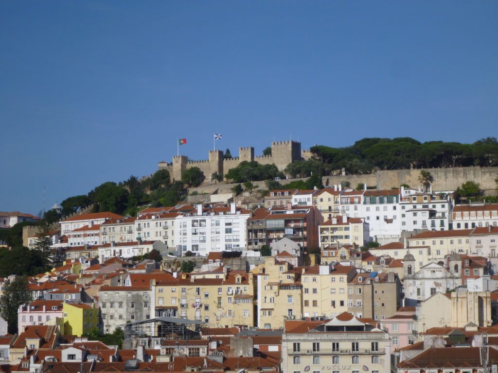 You can clearly see the Castelo de Sao Jorge