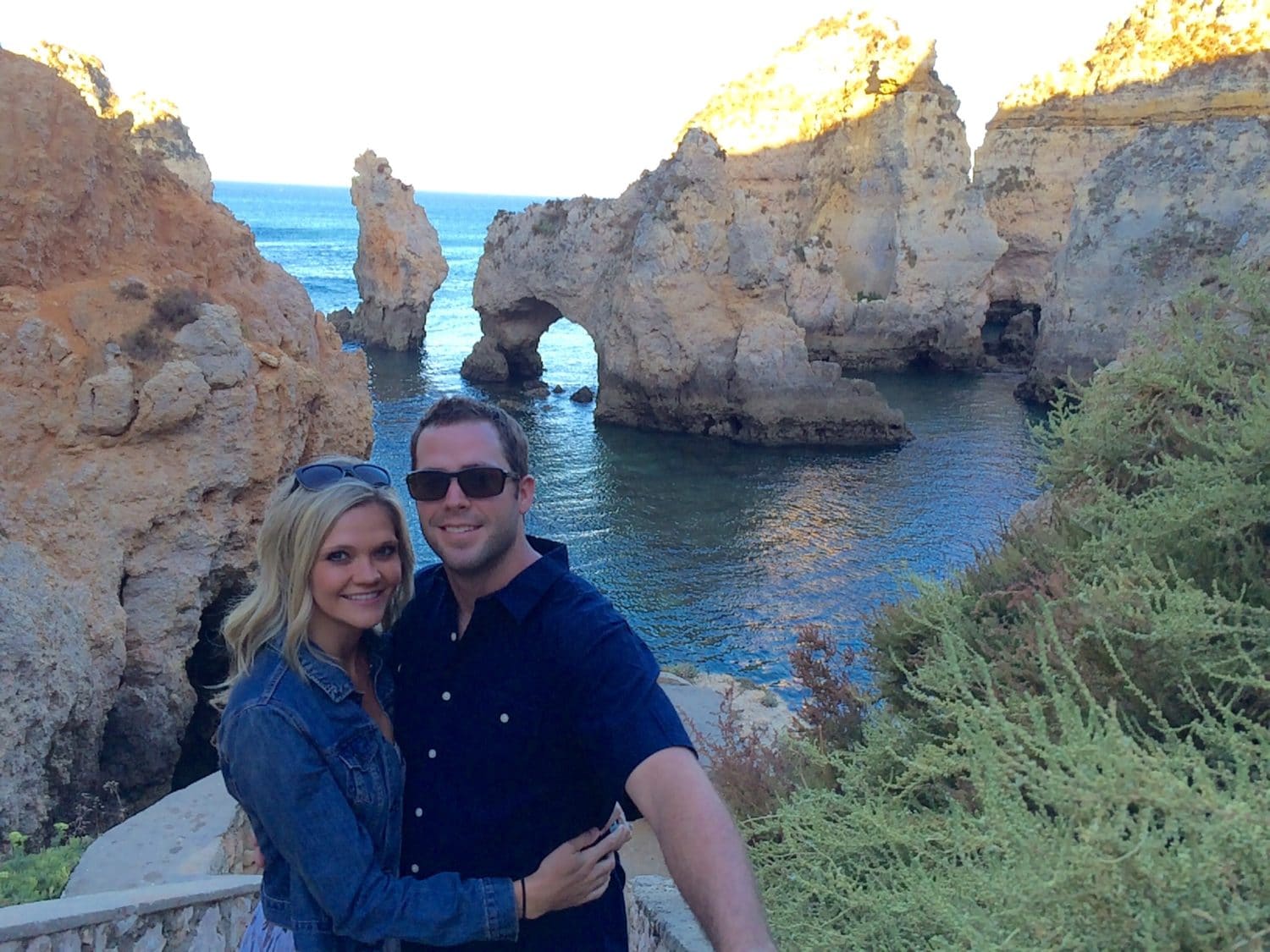 Lindsay and Dan at Ponta da Piedade, Lagos, Portugal