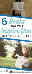 If you're looking for inspirational books to read, here are 6 that will motivate you to change your life. Add them to your reading list this year. They are especially great books to inspire you in your 20's and 30's.They are must read books! #book #bookworm #inspirational #mustread #readinglist #booklover #bookstagram