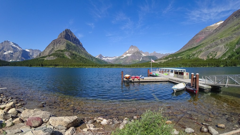 Many Glacier boat ride Swiftcurrent Lake