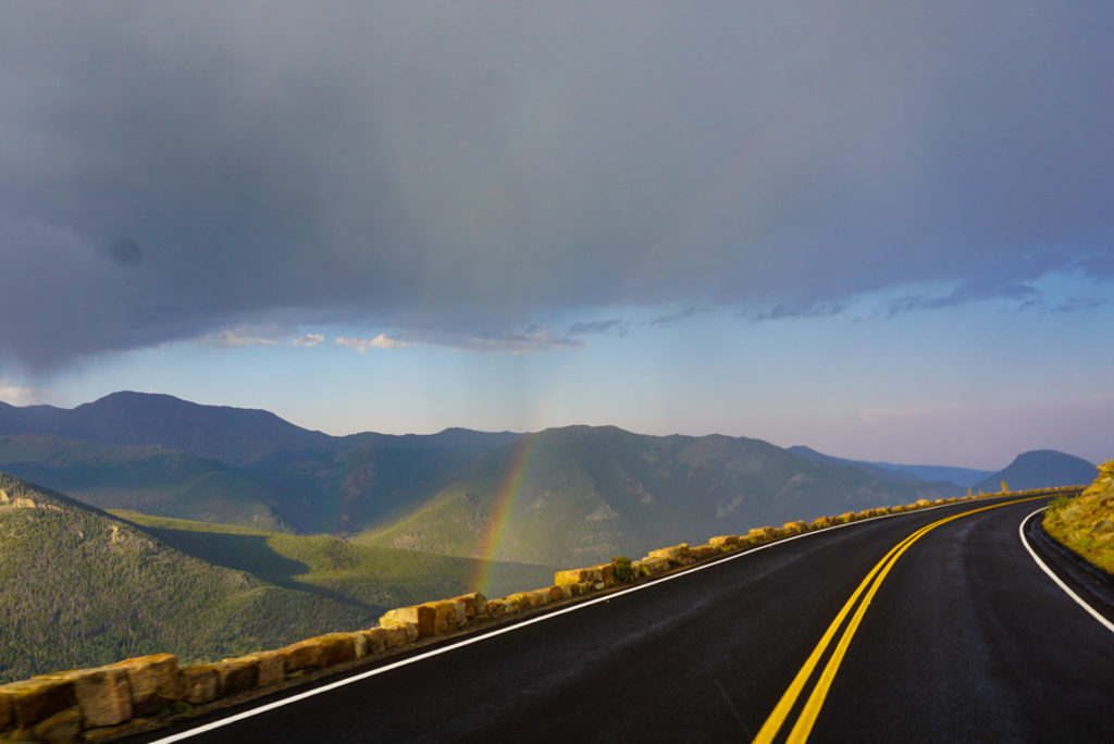 Driving on Rainbow curve estes park rocky mountain national park