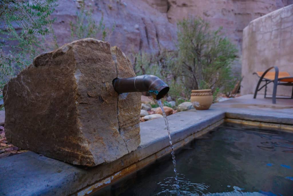 private mineral springs pool at ojo caliente new mexico
