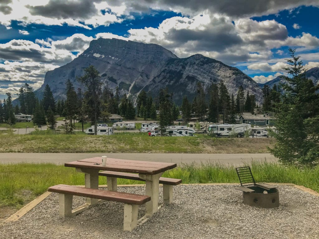 Tunnel Mountain Campground in Banff National park alberta Canada