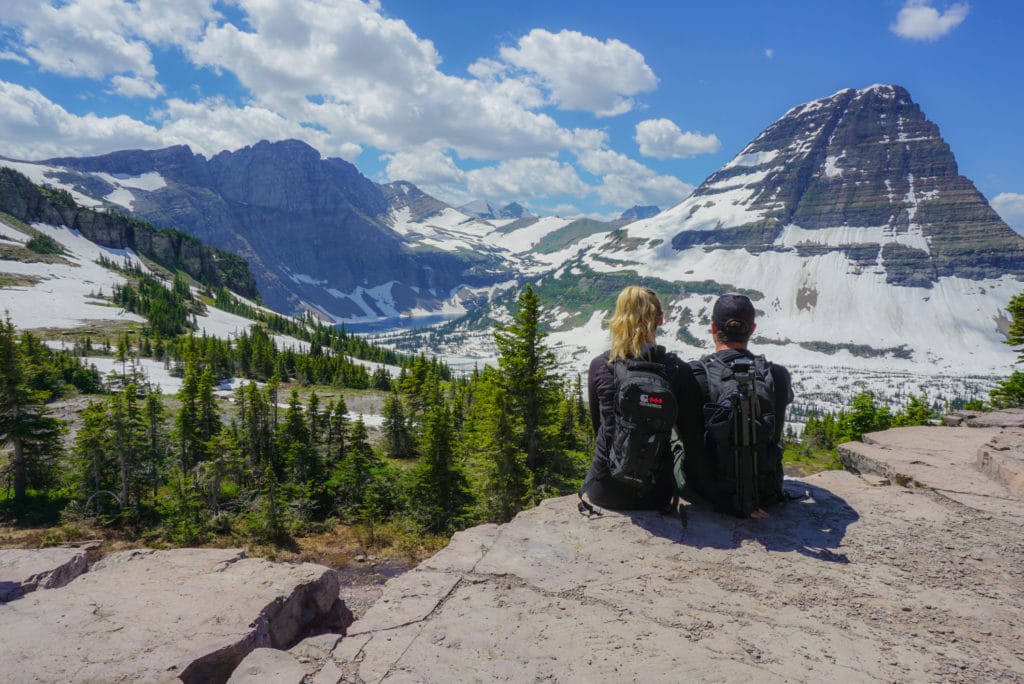 RVing to and visiting glacier national park.