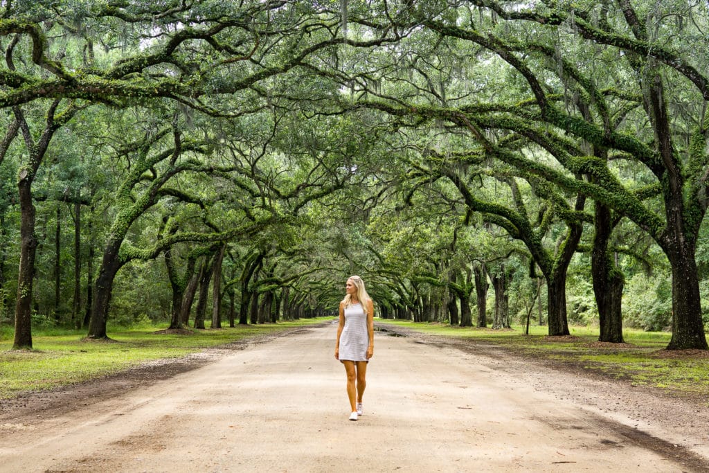 Lindsay visiting wormsloe site