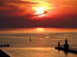 lake michigan sunset