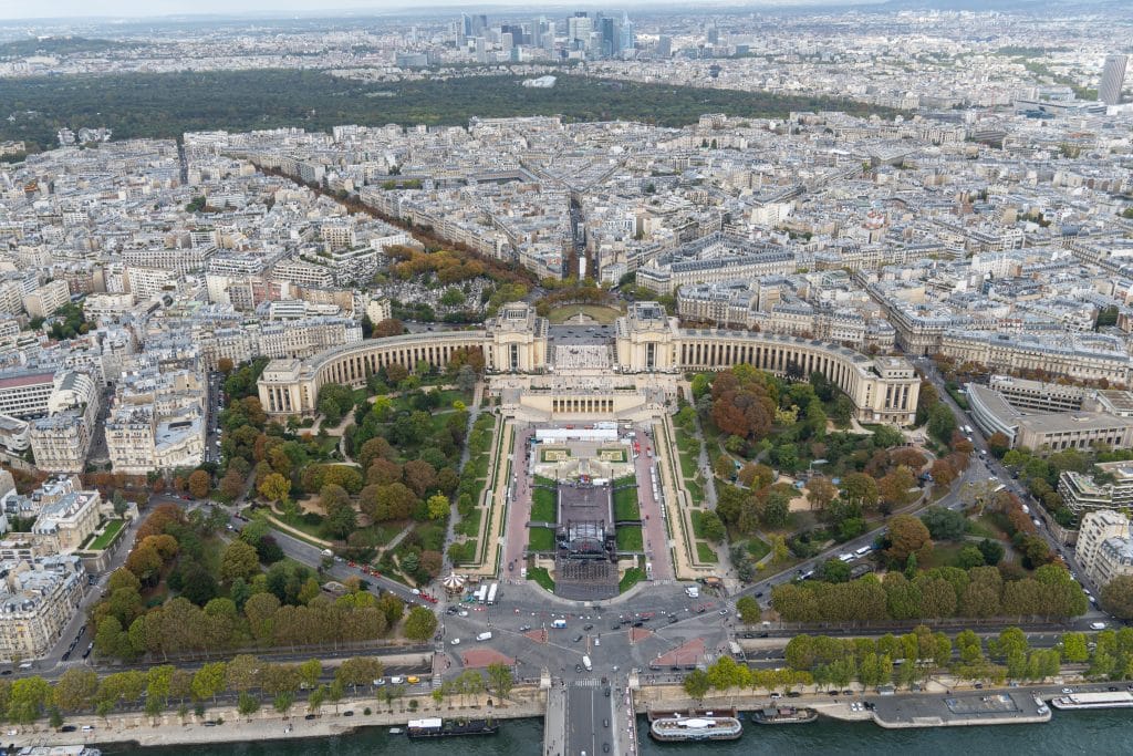 views from atop the eiffel tower