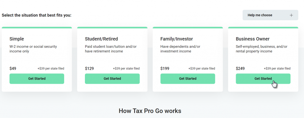 HR Block Tax Pro Go Signup