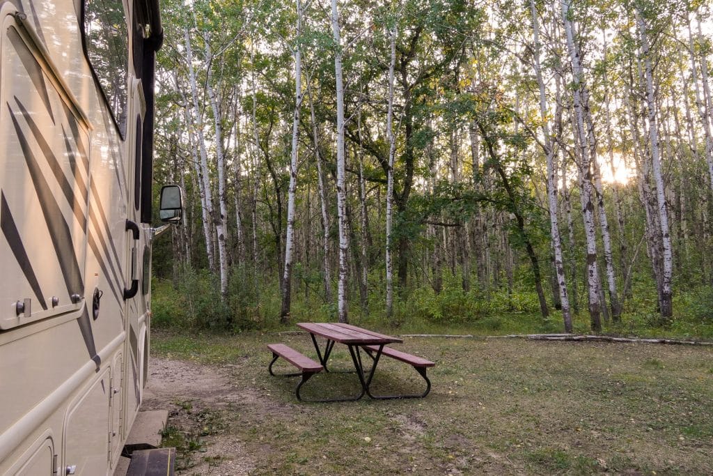 Camp site at international peace garden