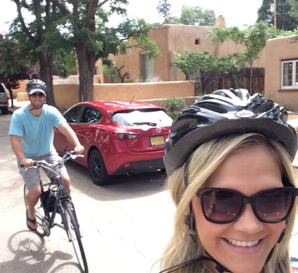 Downtown Santa Fe is a great place to ride your bike!