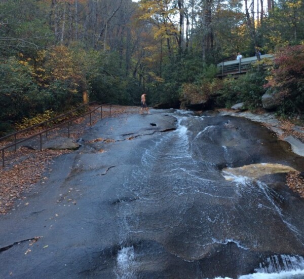 Dan getting ready to take the plunge! It was so cold.