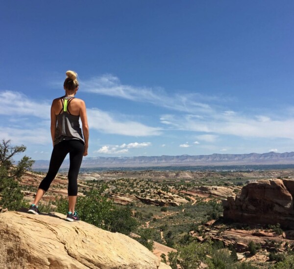 Lindsay taking in the amazing vistas.