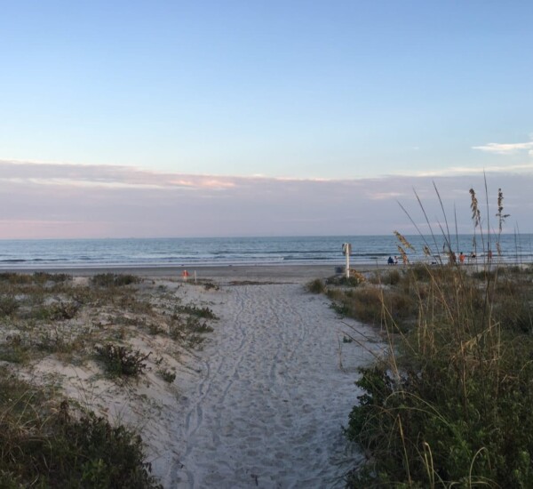 Entrance to private beach, close to our Airbnb.