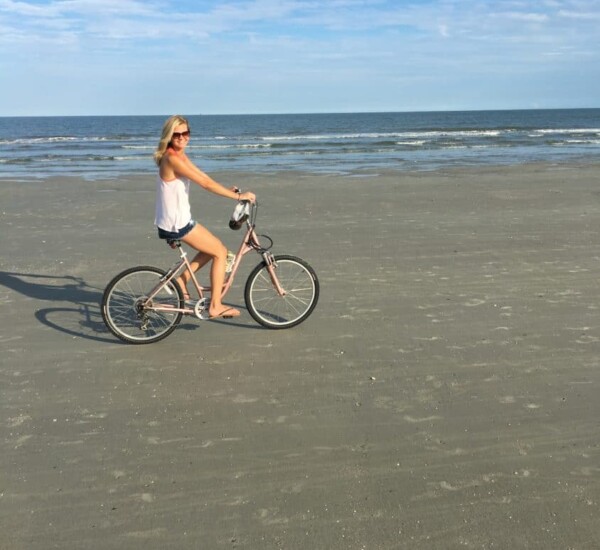 We loved that you could ride along the beach.